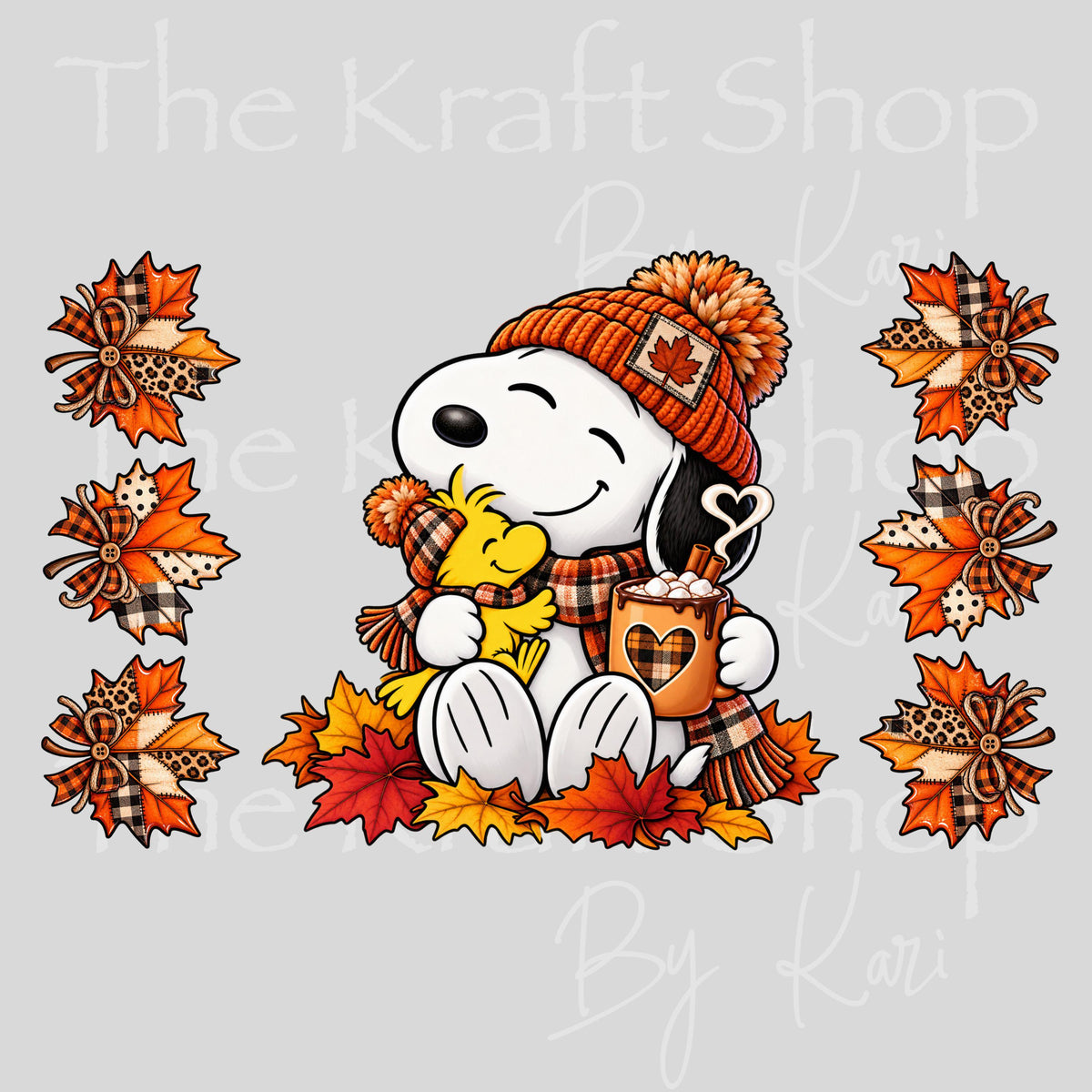 UV DTF Sticker print. Winking Fall Dog and leaves decal, tumbler decal, permanent sticker. #7788