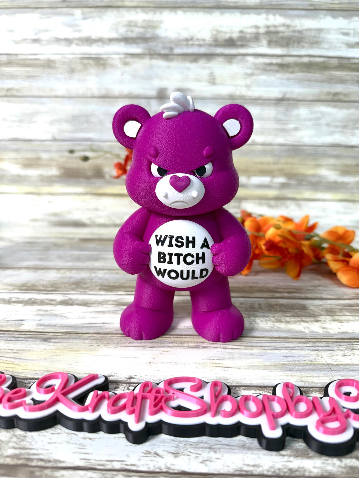 3D Swear Bear. Sarcastic Bear. Ready to ship.