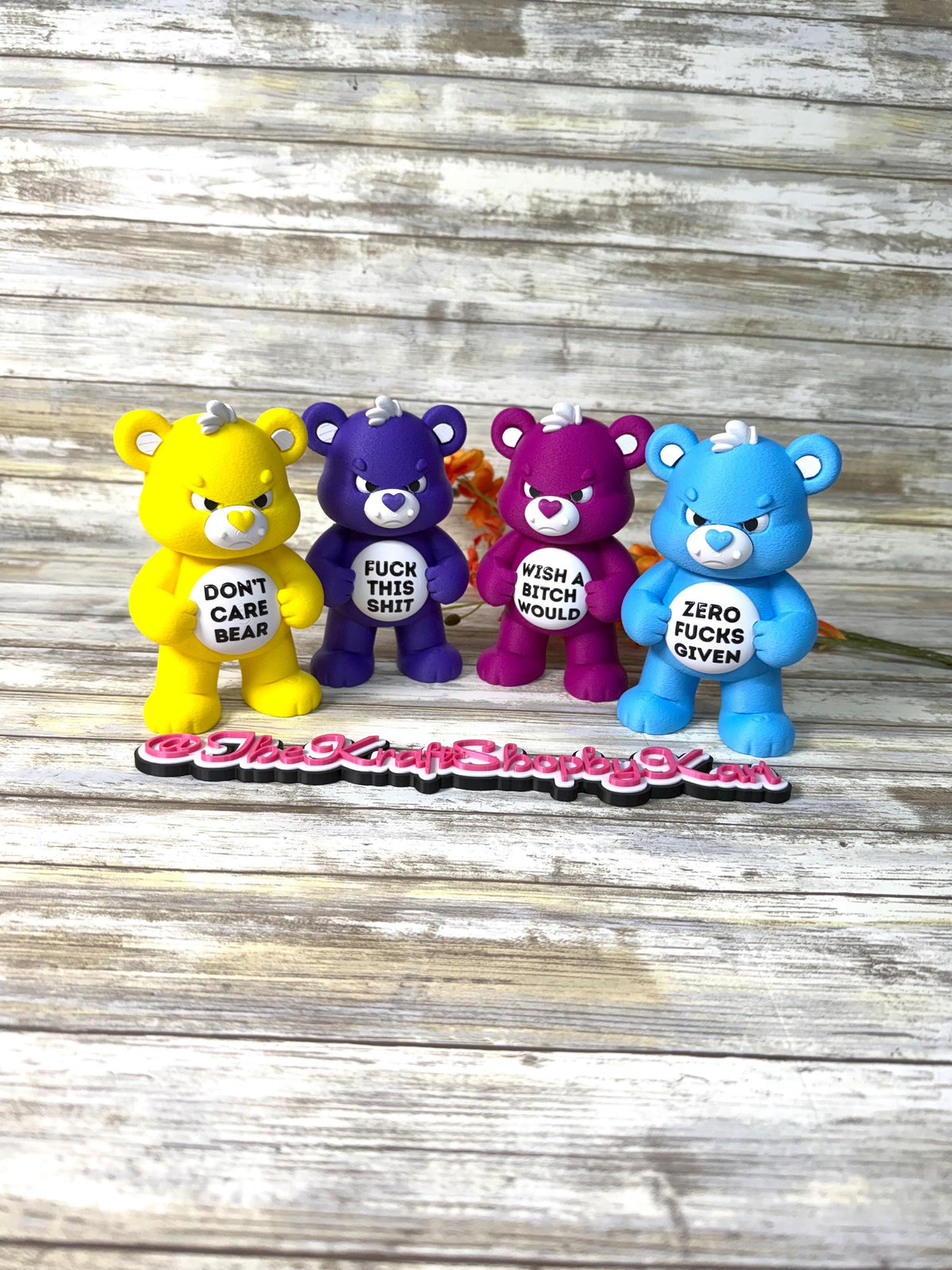 3D Swear Bear. Sarcastic Bear. Ready to ship.