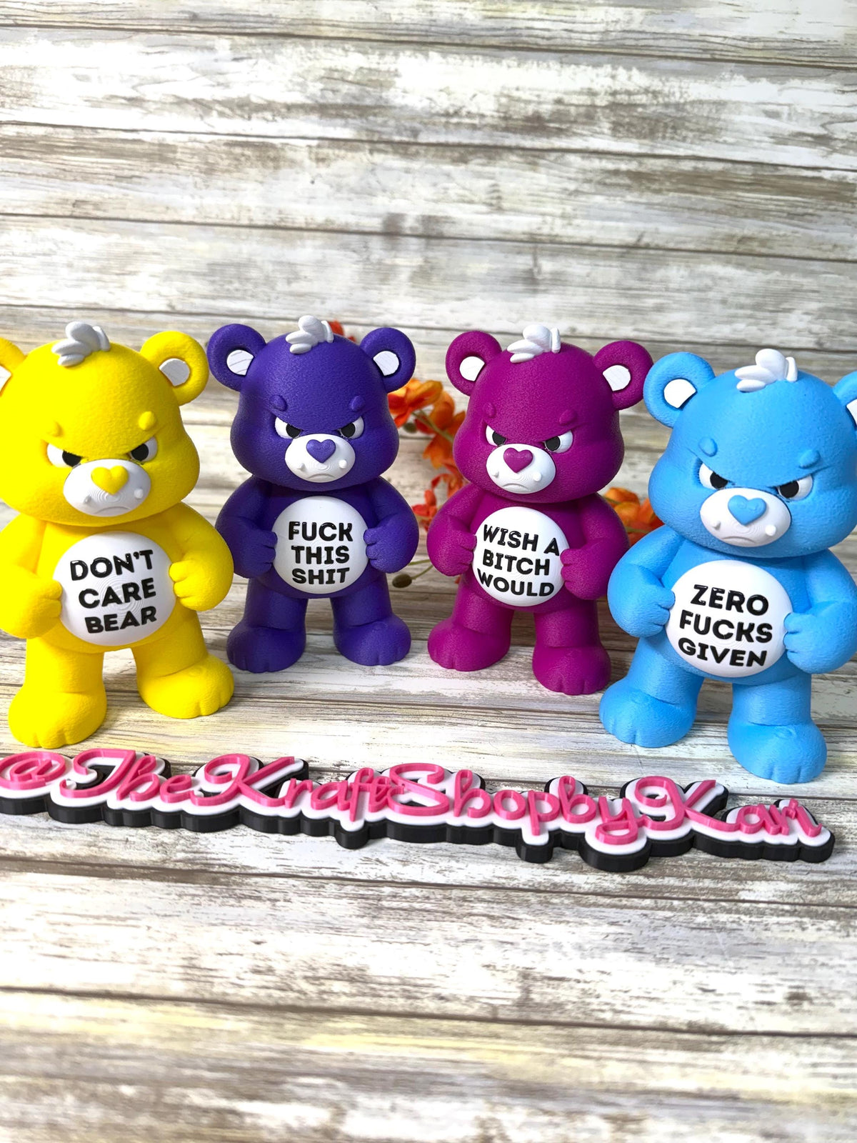 3D Swear Bear. Sarcastic Bear. Ready to ship.