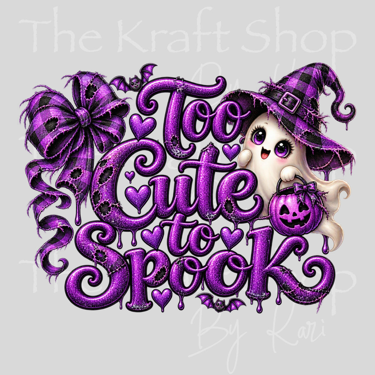 UV DTF Sticker print. Too cute to spook ghost Halloween spooky decal, tumbler decal. #7836