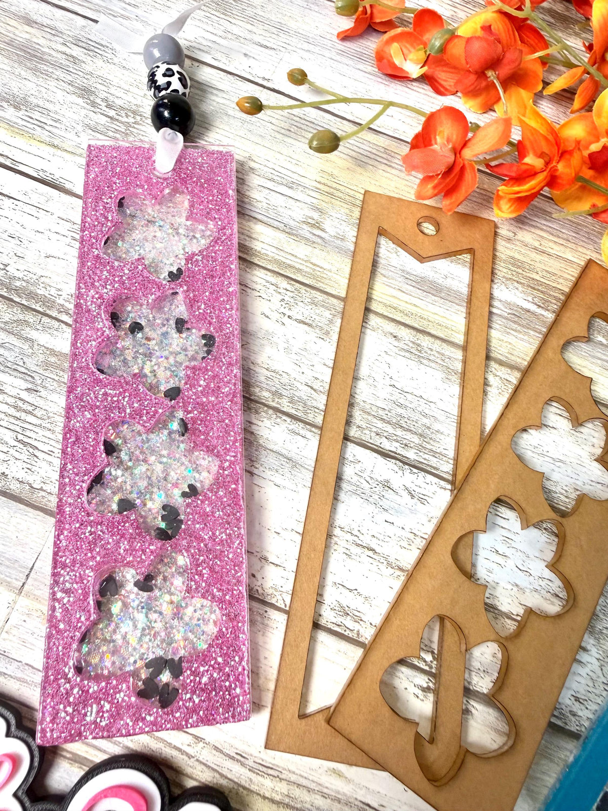 Peekaboo shaker dry snow globe Acrylic bookmark blanks. Bulk blanks. Craft blanks.
