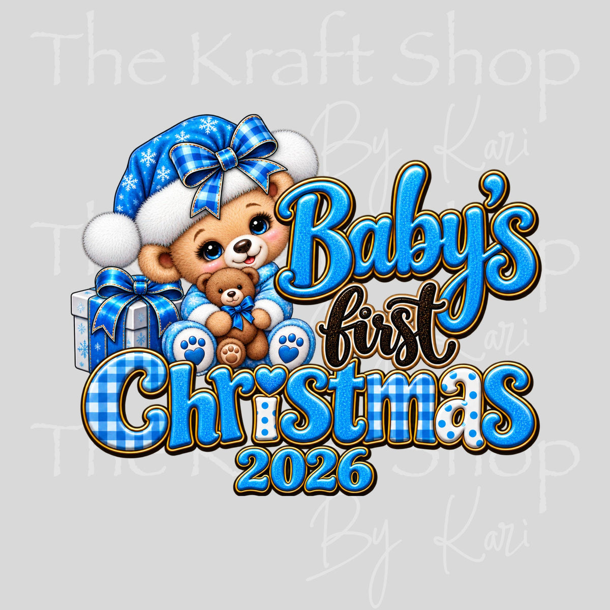UV DTF Sticker print Baby's First Christmas decal, tumbler decal, permanent sticker. #7807