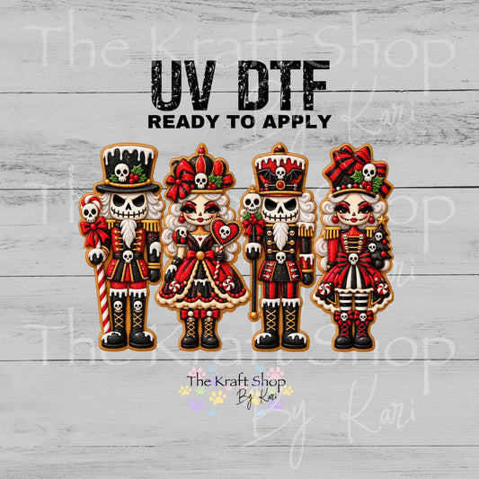 UV DTF Sticker print Jack Sally Nutcracker cookies Christmas Spooky decal, tumbler decal #7824