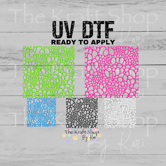 UV DTF Sticker print Electric Mesh Element sheet 8x8 or 10x10 decal, tumbler decal, permanent sticker. #2045