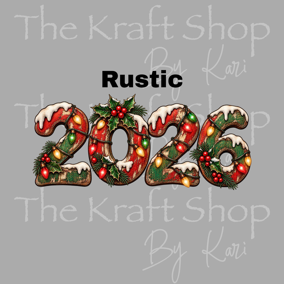 UV DTF Sticker print 2026 year Christmas Classic, Gothic, Rustic or Patriotic decal #6020