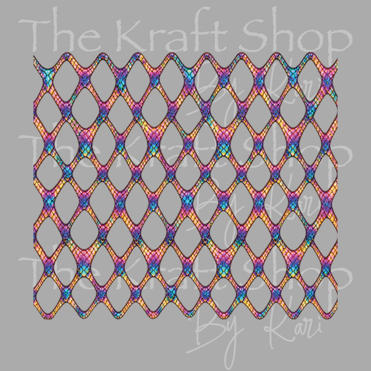 UV DTF Sticker print Rainbow Scale Lattice mixed media bundle of band decals Element sheet decal #2047