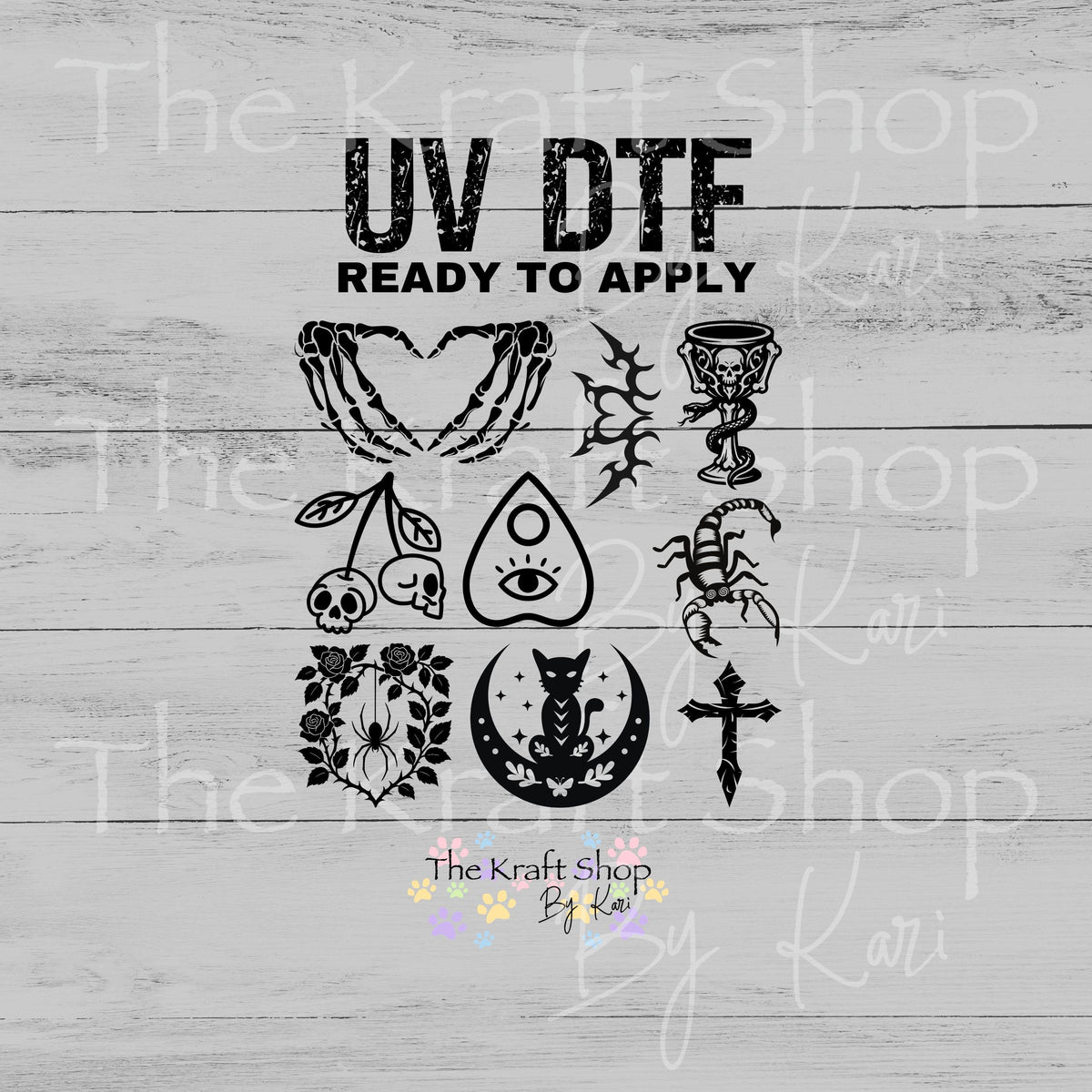 UV DTF Sticker Scorpion Element sheet 6x6 decal, permanent sticker. #2052