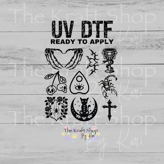 UV DTF Sticker Scorpion Element sheet 6x6 decal, permanent sticker. #2052