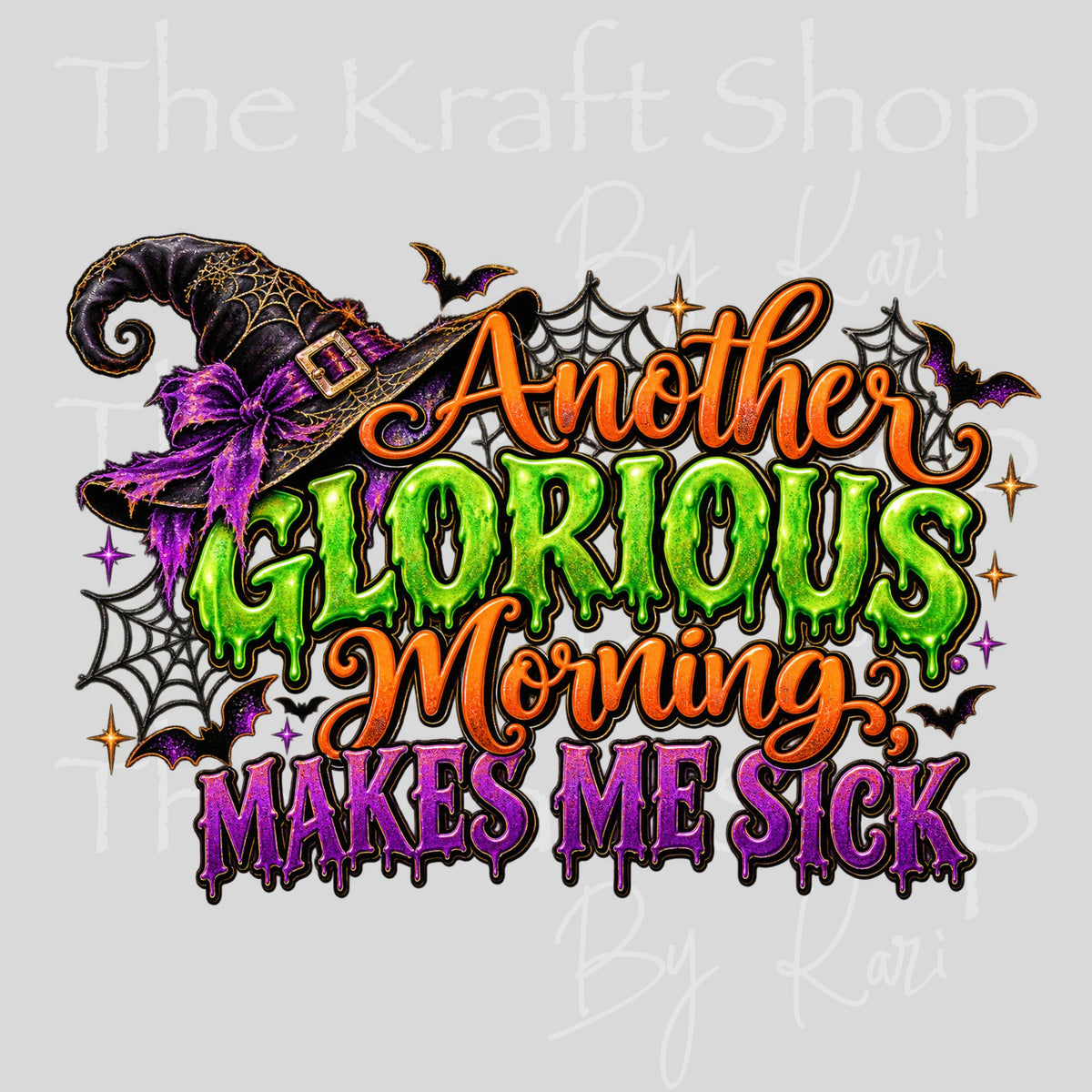 UV DTF Sticker print. Another glorious morning makes me sick Halloween spooky decal, tumbler decal. #7835