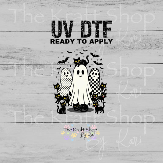 UV DTF Nutcracker Spooky Cat Group sticker decal #6042