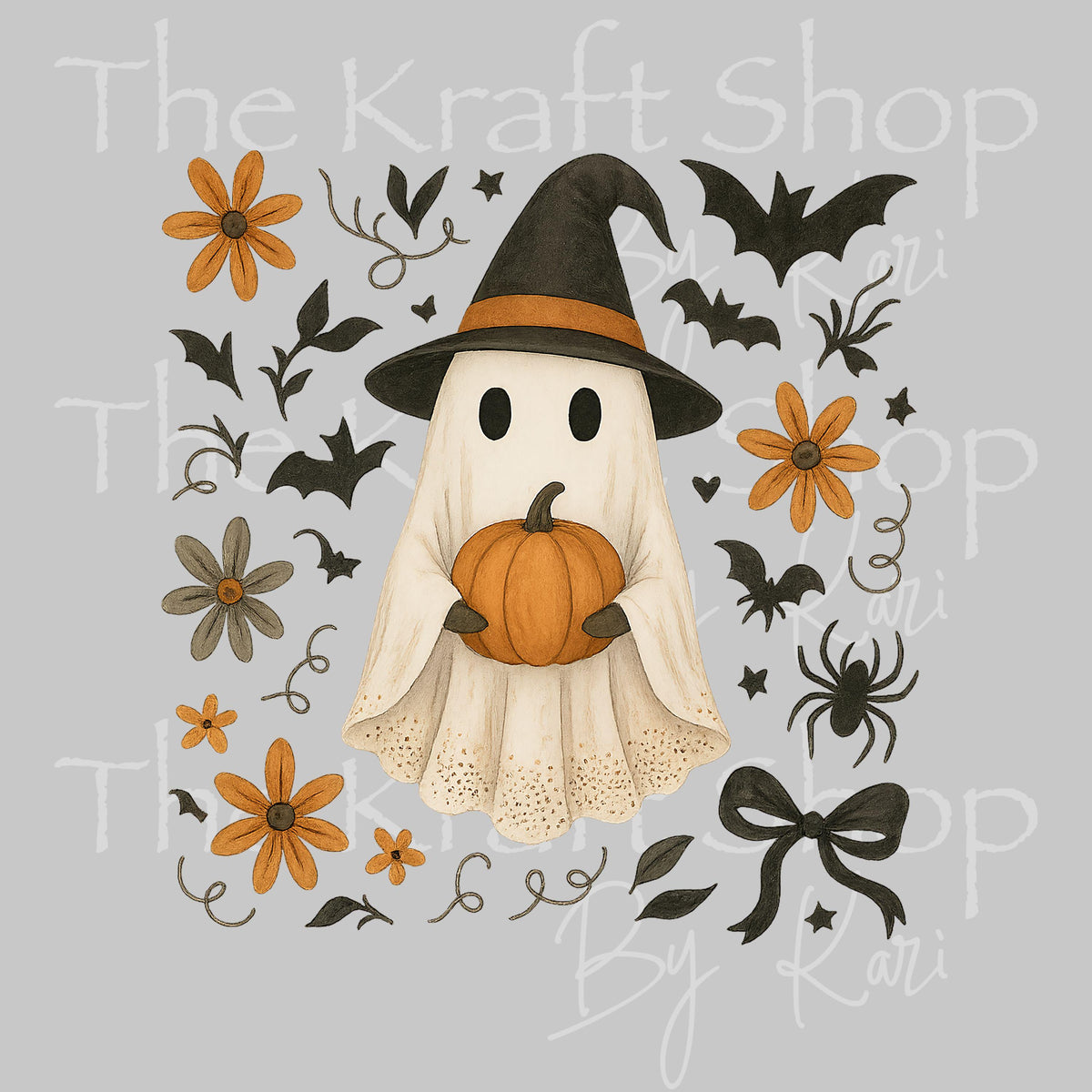 UV DTF Vintage Ghost Elements mixed media bundle of decals 6x6 decal #6048