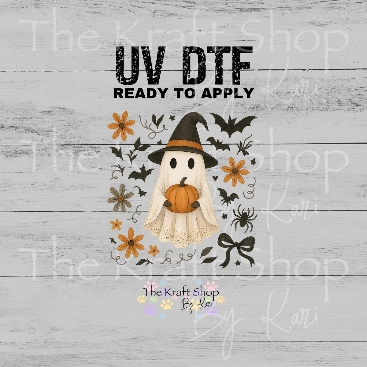 UV DTF Vintage Ghost Elements mixed media bundle of decals 6x6 decal #6048