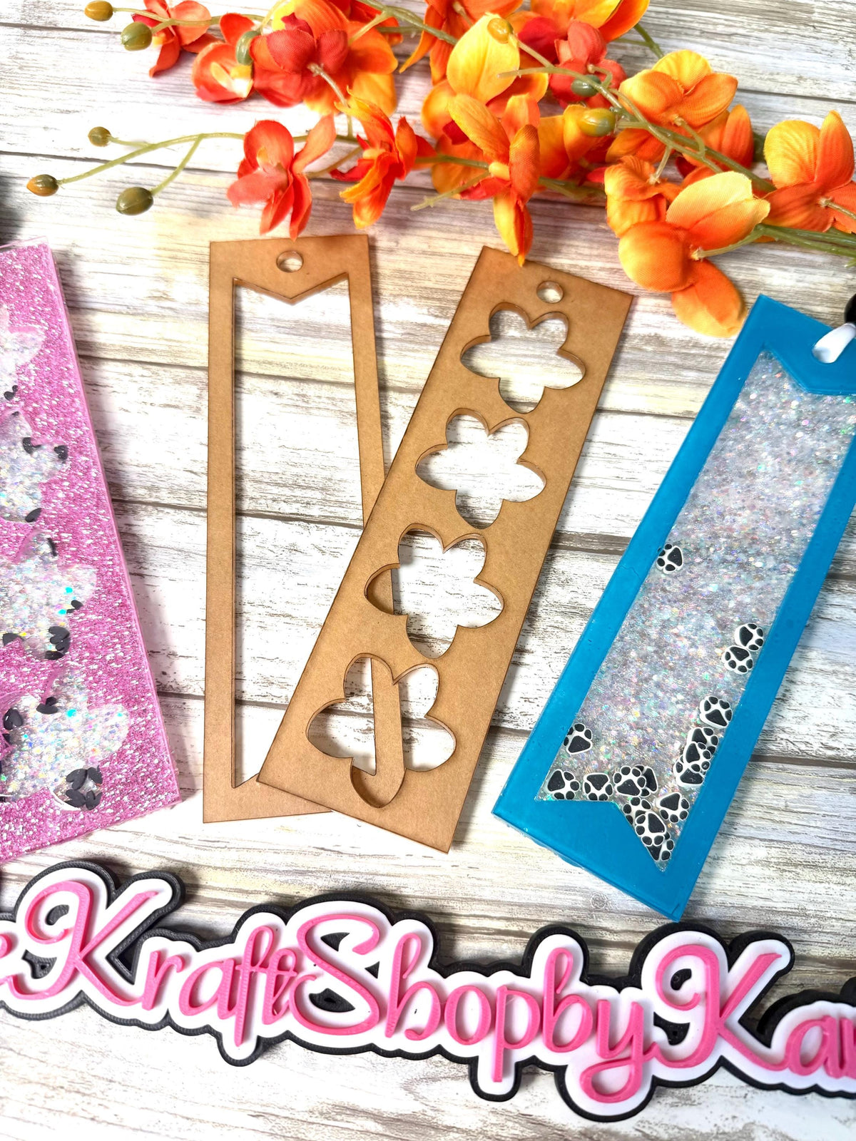 Peekaboo shaker dry snow globe Acrylic bookmark blanks. Bulk blanks. Craft blanks.