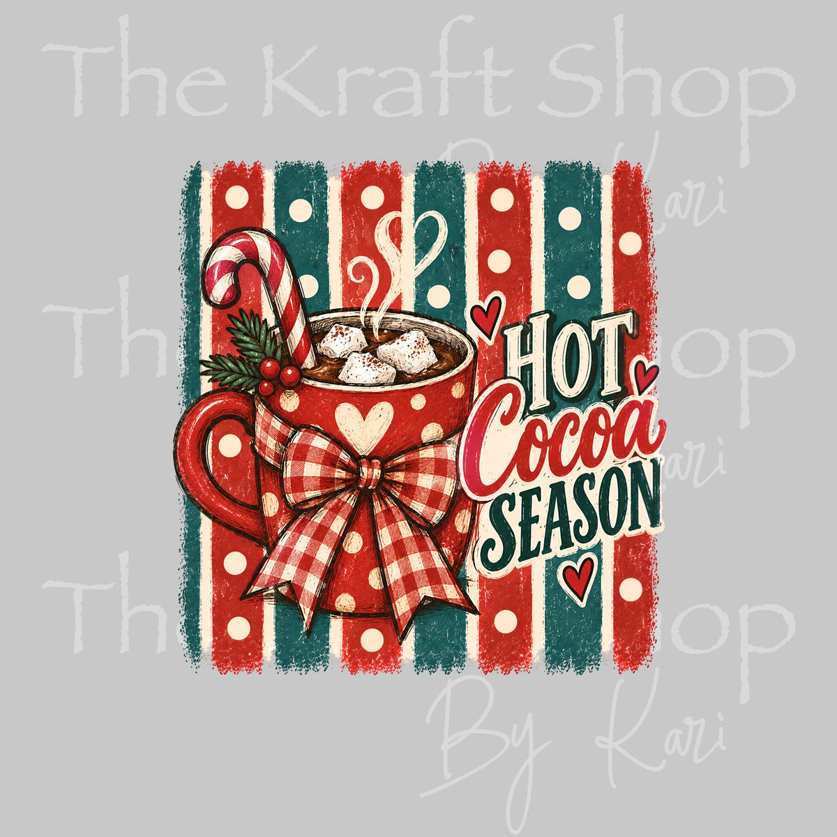 UV DTF Hot Cocoa Season Rustic decal, tumbler decal, permanent sticker. #6057