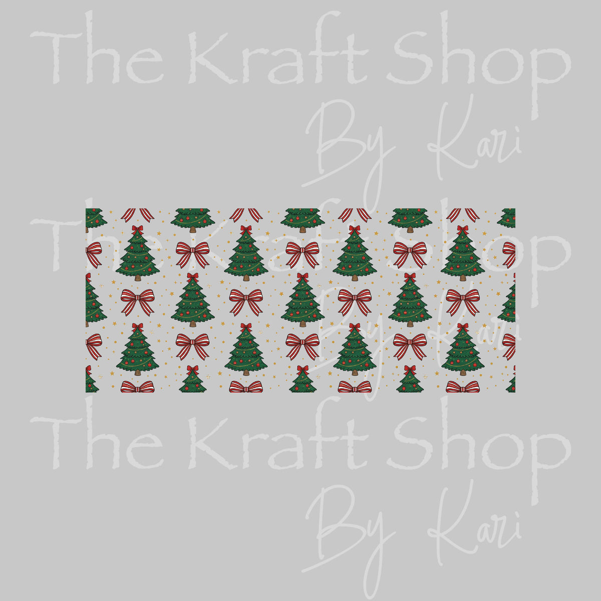 UV DTF Ribbon Tree Wrap decal, tumbler decal, permanent sticker. UV wrap for glass can tumbler. #6071