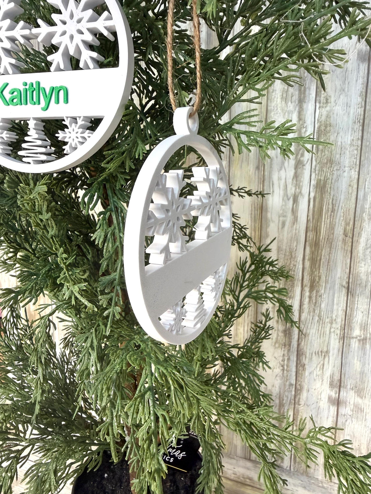 Snowflake 3D Christmas ornament. Personalized or blank . Gifts for him or her.