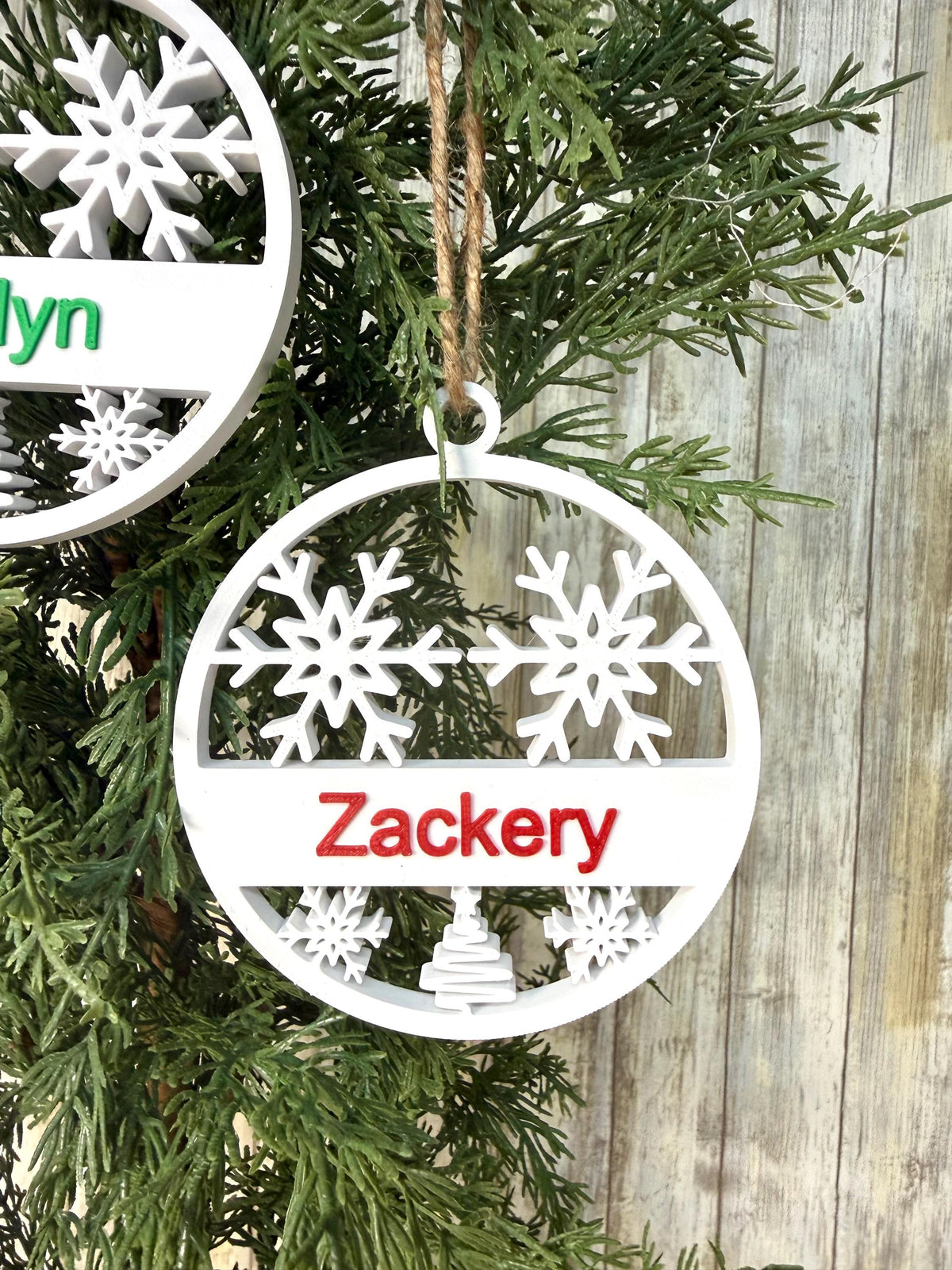 Snowflake 3D Christmas ornament. Personalized or blank . Gifts for him or her.
