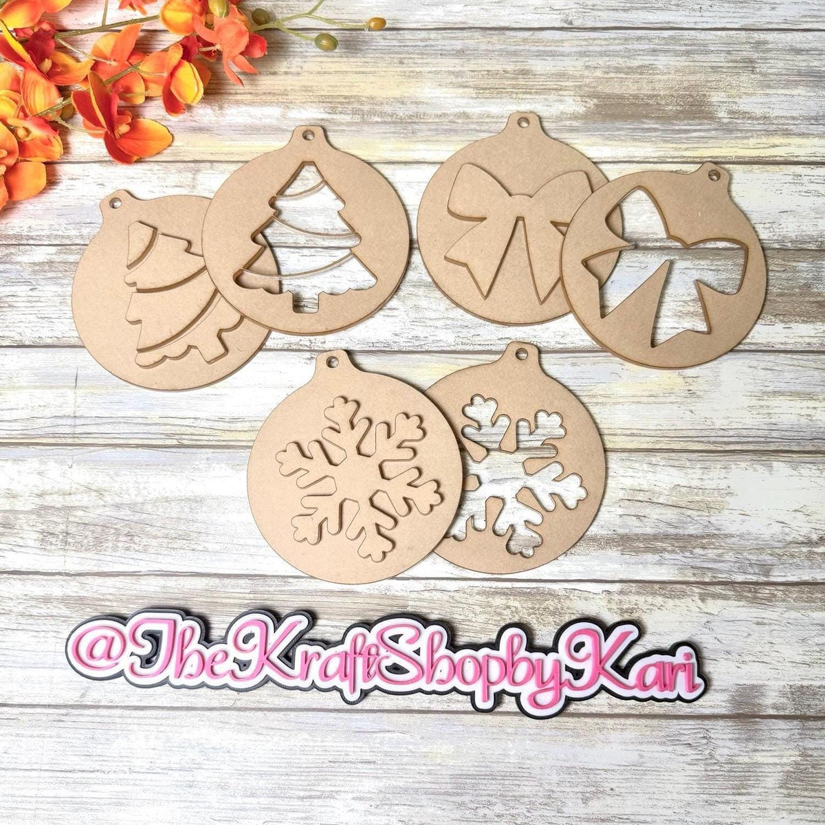 Christmas Ornament Acrylic blank set shapes. DIY ornaments. Acrylic keychain blanks. Acrylic shapes for crafts.