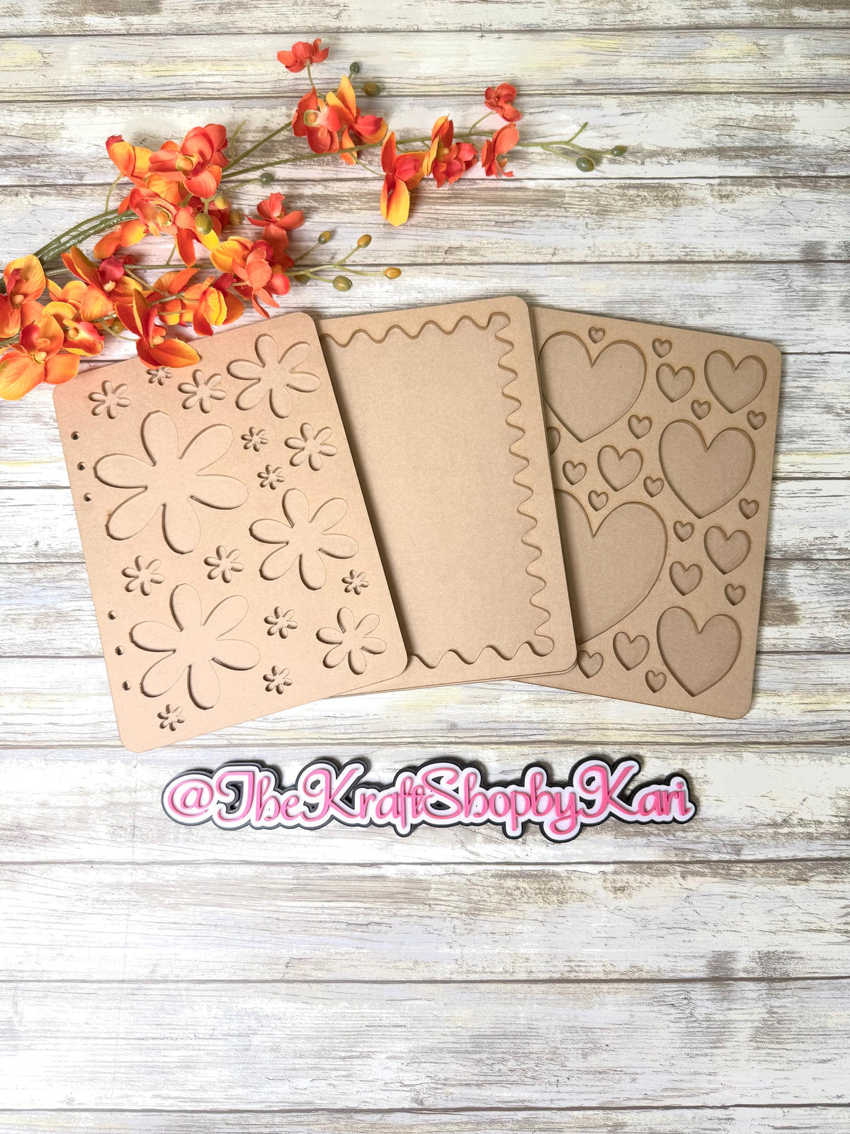 Acrylic peekaboo border notebook blank set DIY notebook. Crafter supply tool