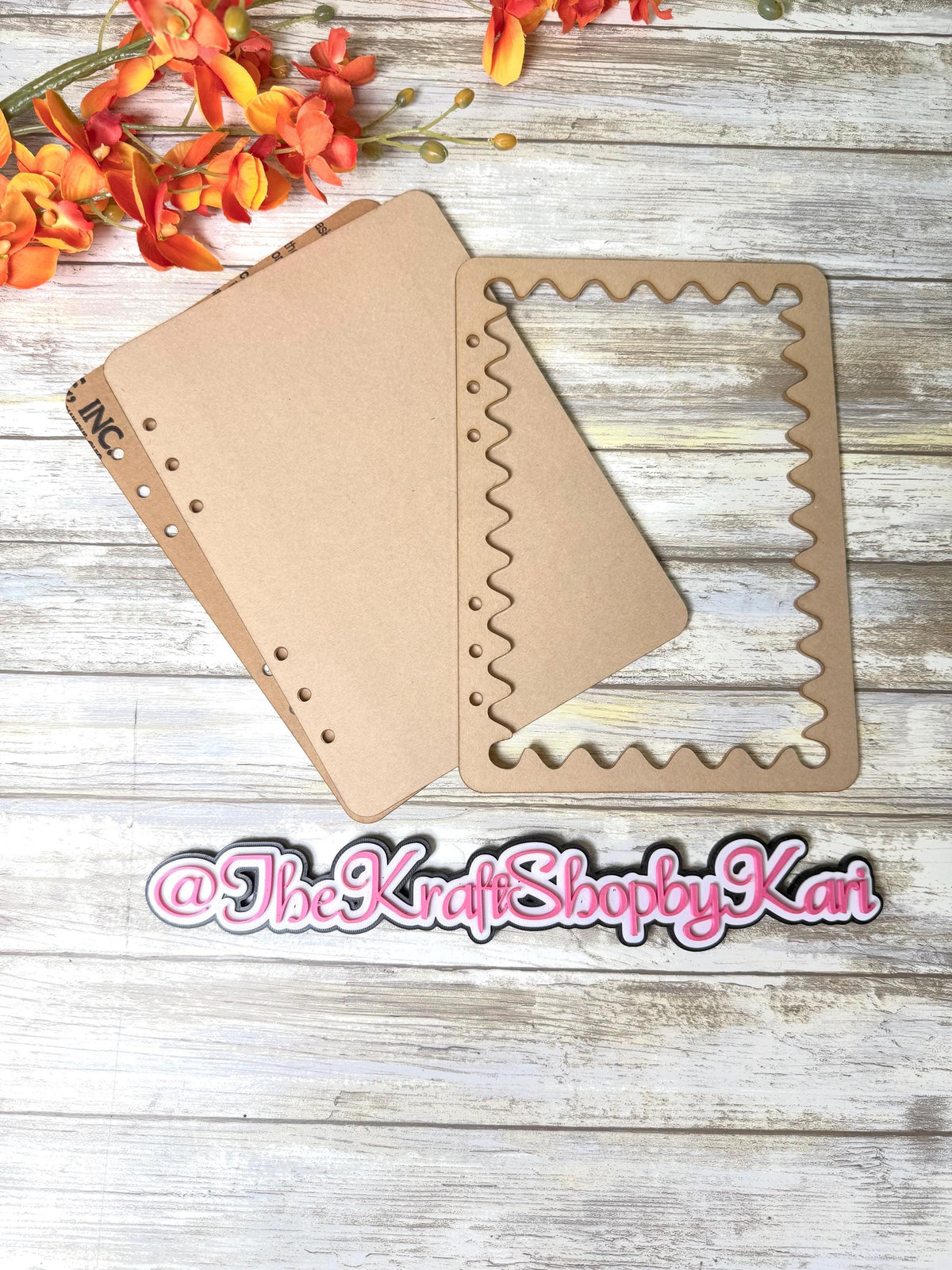 Acrylic peekaboo border notebook blank set DIY notebook. Crafter supply tool