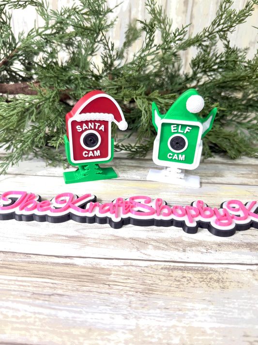 Santa Cam or Elf Cam 3D print Christmas decoration.