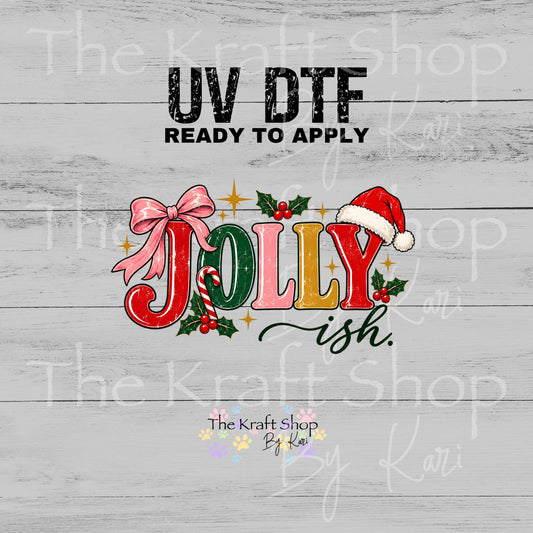 UV DTF Jollyish decal, tumbler decal, permanent sticker. #6063