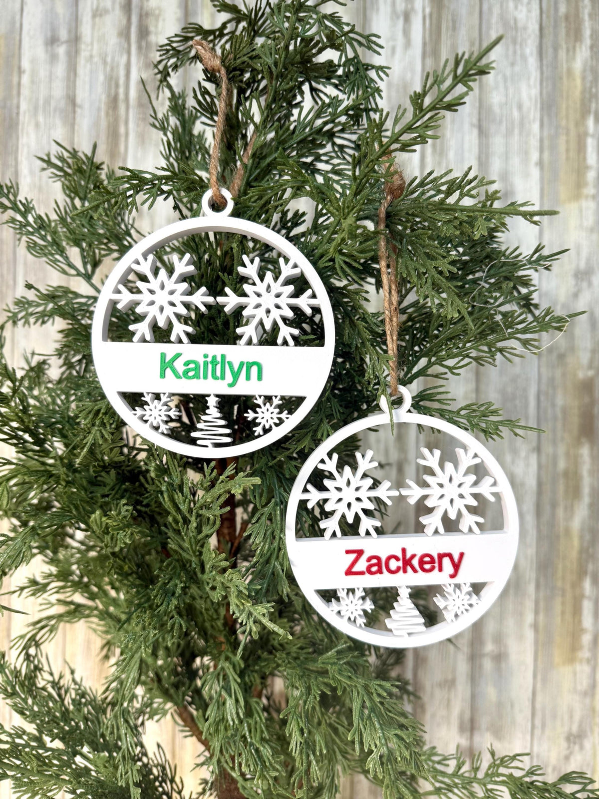 Snowflake 3D Christmas ornament. Personalized or blank . Gifts for him or her.