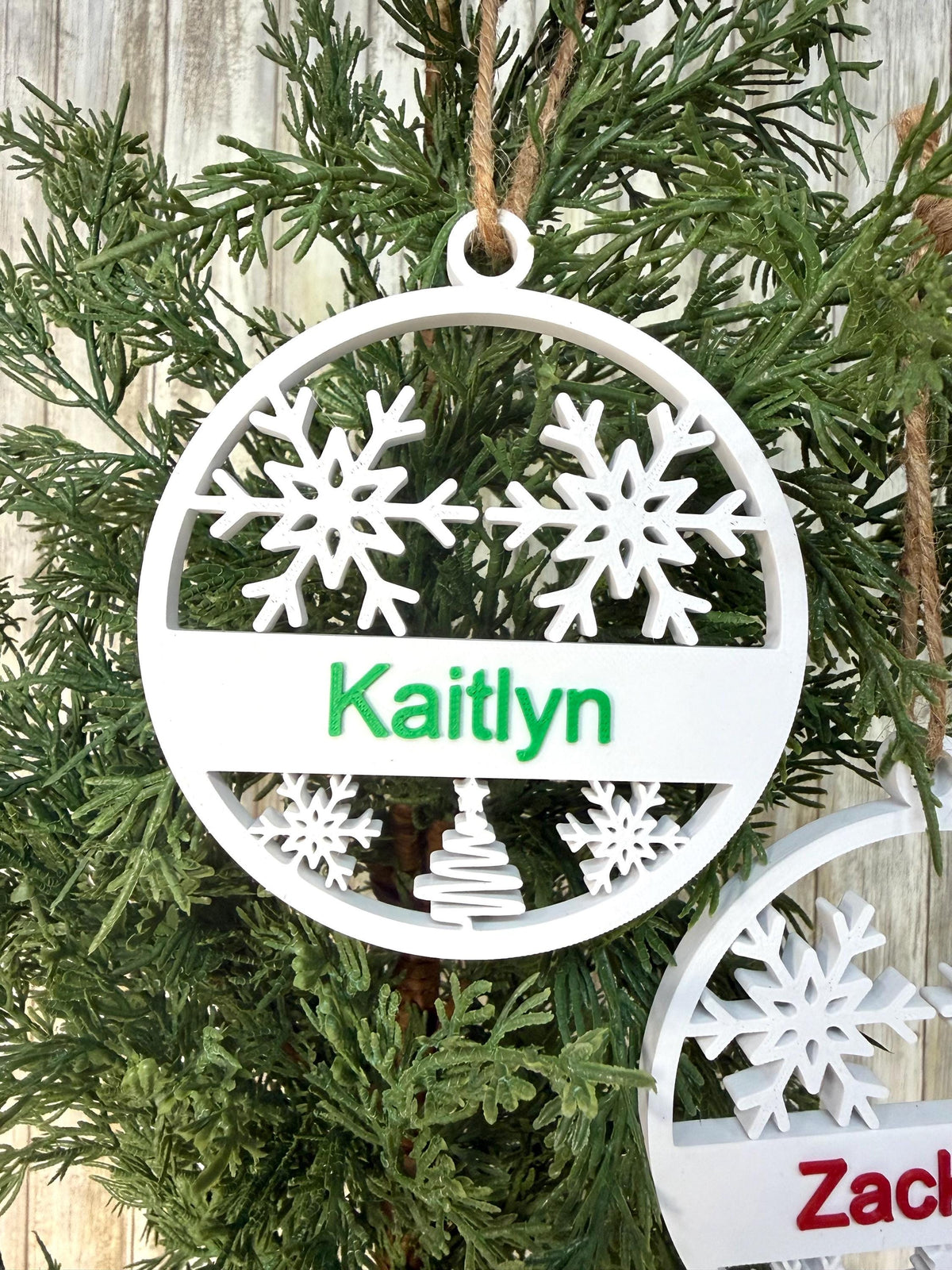 Snowflake 3D Christmas ornament. Personalized or blank . Gifts for him or her.