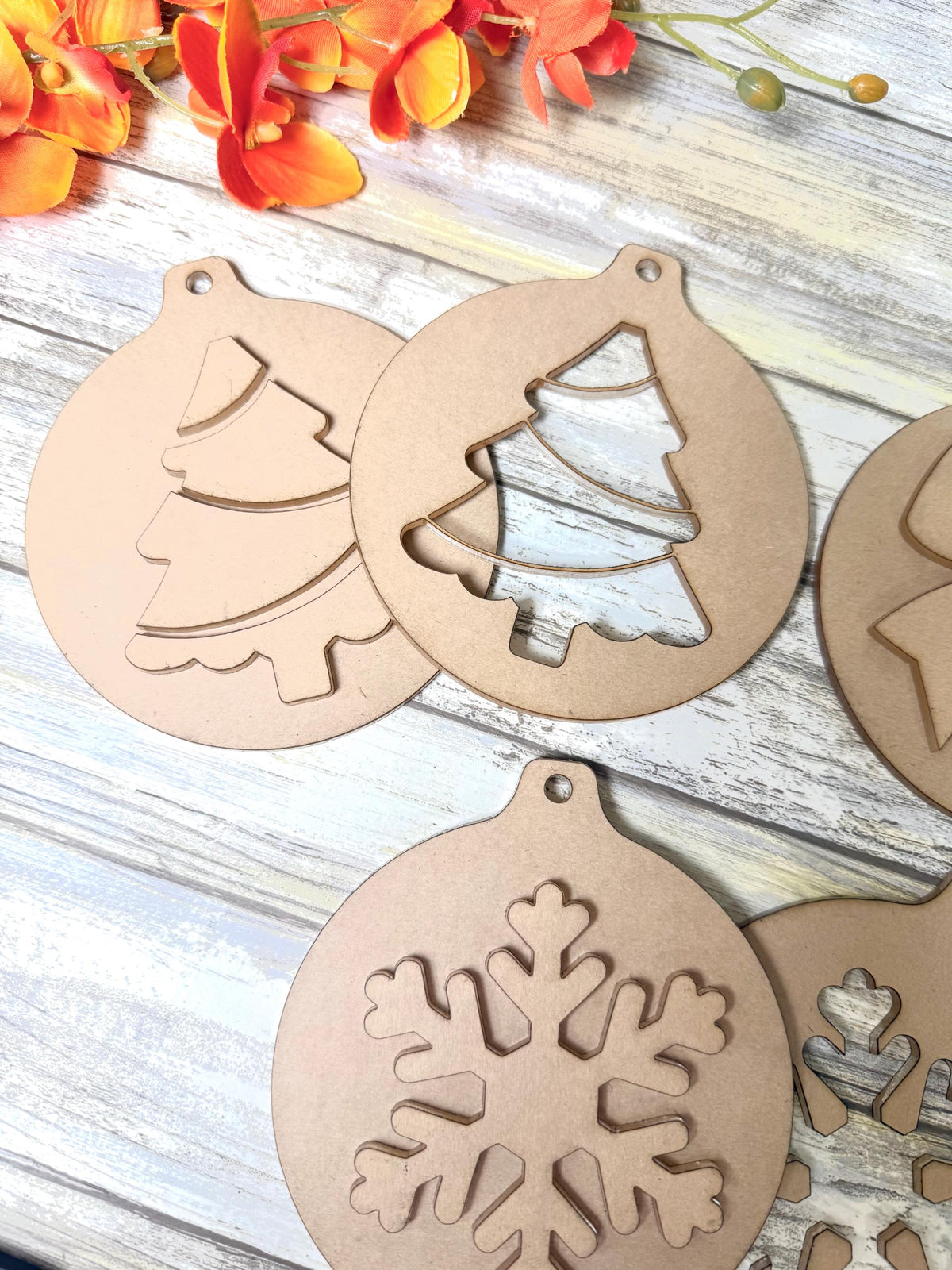 Christmas Ornament Acrylic blank set shapes. DIY ornaments. Acrylic keychain blanks. Acrylic shapes for crafts.