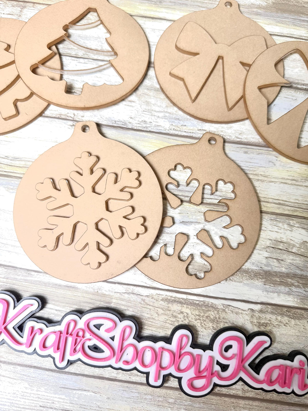 Christmas Ornament Acrylic blank set shapes. DIY ornaments. Acrylic keychain blanks. Acrylic shapes for crafts.