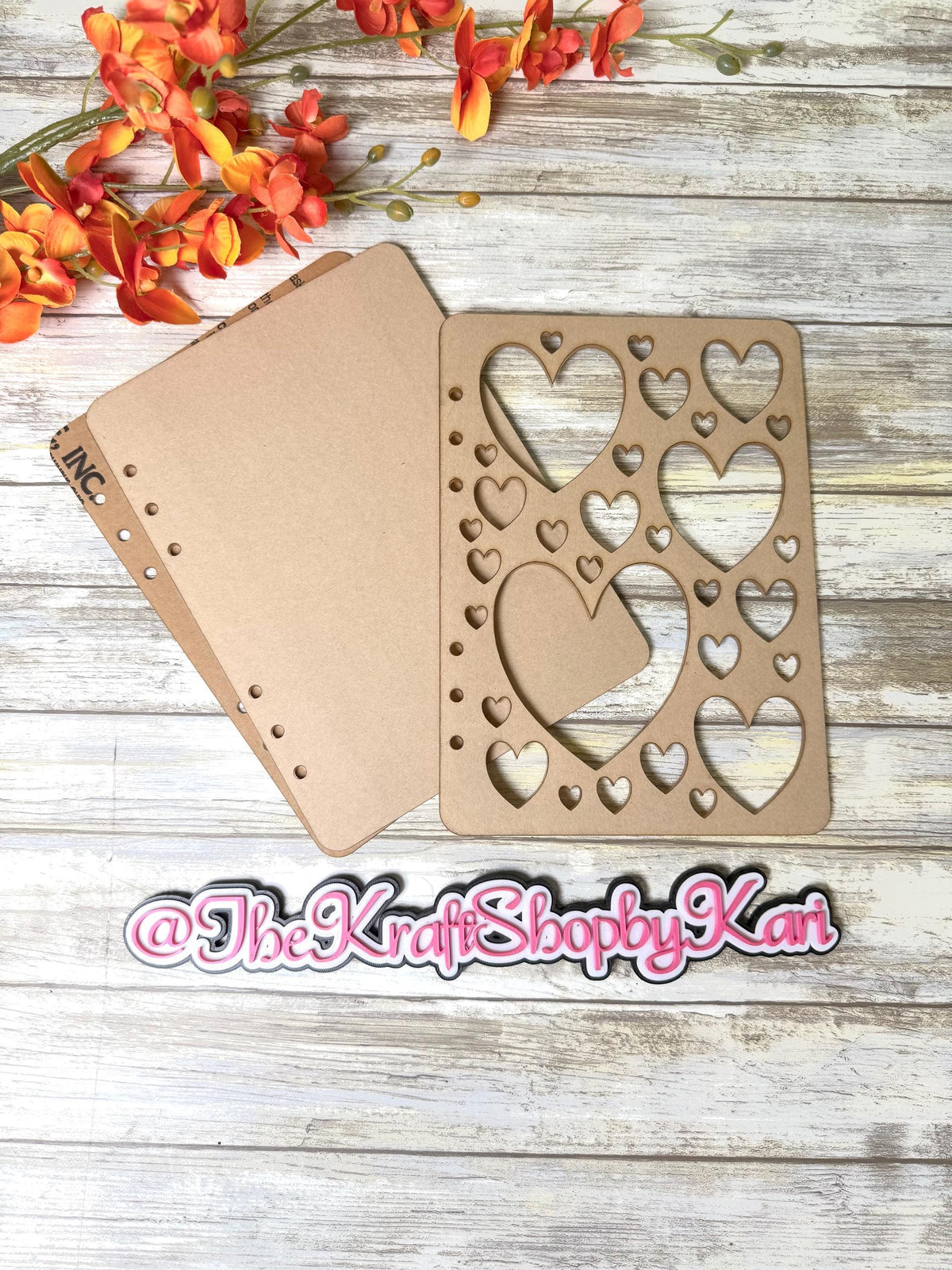 Acrylic peekaboo border notebook blank set DIY notebook. Crafter supply tool