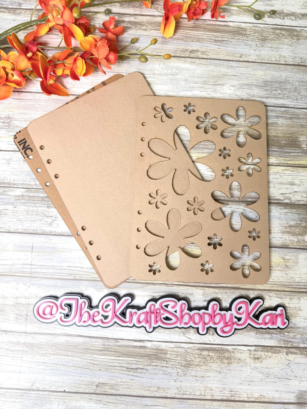 Acrylic peekaboo border notebook blank set DIY notebook. Crafter supply tool