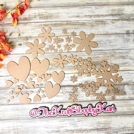 Assorted Acrylic blank set of shapes. DIY ornaments. Acrylic keychain blanks. Acrylic shapes for crafts.